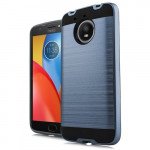 Wholesale Motorola Moto E4 Armor Hybrid Case (Navy Blue)